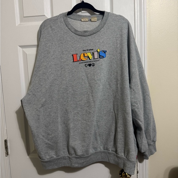 Levi's Gray Multicolor Logo Women's Sweater - Picture 6 of 6